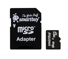 Карта памяти SmartBuy 64GB MicroSDHC Class 10 (с адаптером SD) LE