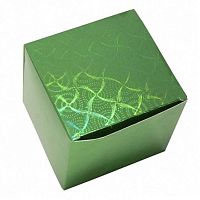 Подарочная коробка для кружки Зеленая 100х100х105мм