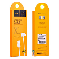Кабель Hoco X1 Rapid iPhone 4/4S белый 1 м