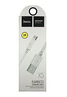 Кабель Hoco X5 Bamboo MicroUSB белый 1 м