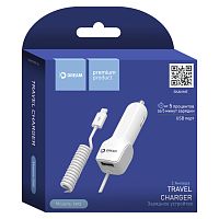 Автомобильная зарядка Dream DRM-CH12-03 MicroUSB и 1USB 2А белая