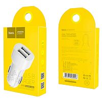 Автомобильная зарядка Hoco Z2A 2USB 2.4A белая