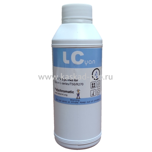 Чернила Polychromatic светостойкие, L.Cyan, Dye, 500 мл.