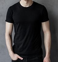 Футболка AbraTex мужская, 66(8XL), 180 гр., черная