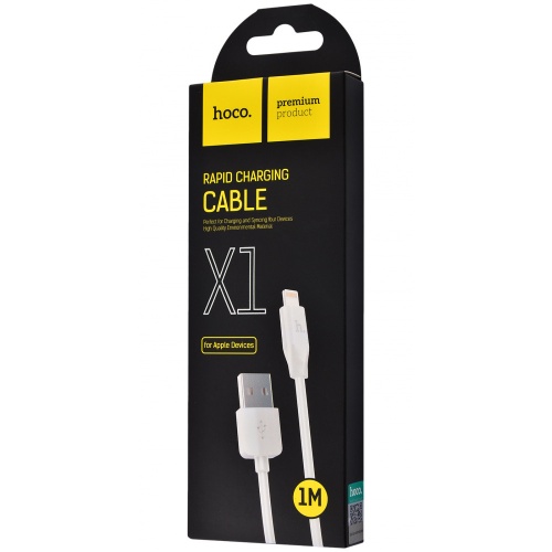 Кабель Hoco X1 Rapid Lightning белый 1 м