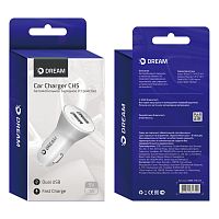 Автомобильная зарядка Dream DRM-CH5-03 2USB 1A белая