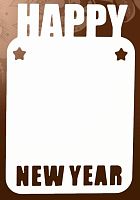 Металлический магнит "Happy New Year"