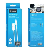 Кабель Dream DRM-CM1-03 MicroUSB 1А белый 1 м