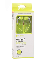 Наушники с микрофоном Yison CX330 green