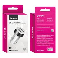 Автомобильная зарядка Dream DRM-CH2-01 2USB 1A черная