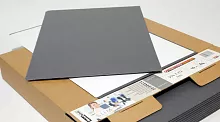 Твердые обложки А4 серые SLIM оригинал, упак. 10 пар